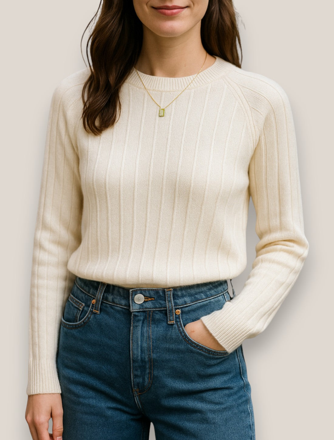 Amelia | Women’s Knit Long Sleeve Jumper, Crewneck Pullover, Relaxed Fit Sweater