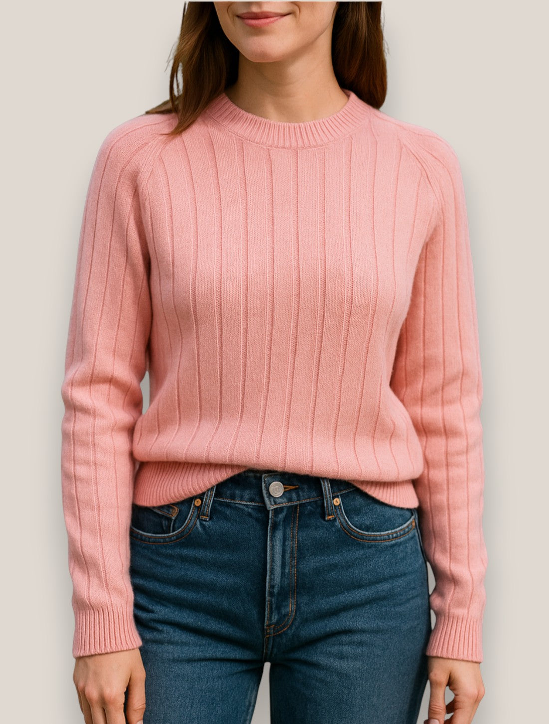 Amelia | Women’s Knit Long Sleeve Jumper, Crewneck Pullover, Relaxed Fit Sweater