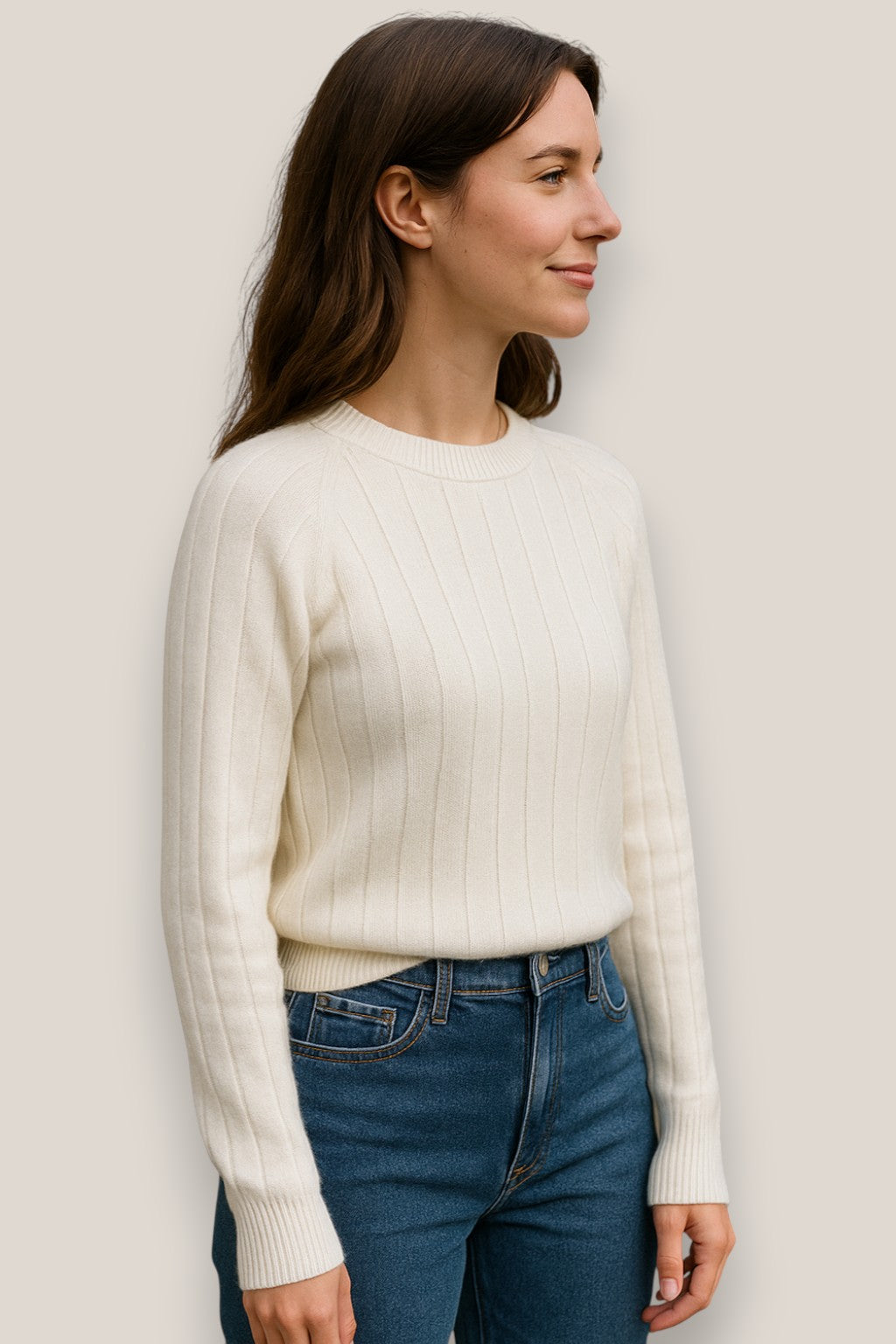 Amelia | Women’s Knit Long Sleeve Jumper, Crewneck Pullover, Relaxed Fit Sweater