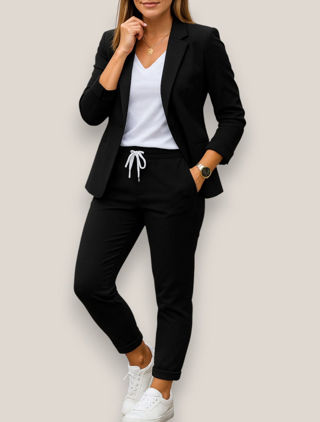 Elara | Women’s Business Suit Set, Elegant Two-Piece Blazer And Trousers Outfit