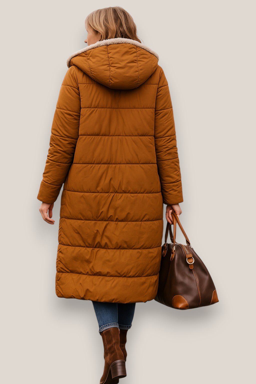 Marisse | Women’s Hooded Winter Jacket, Long Warm Puffer Coat, Warm Outerwear