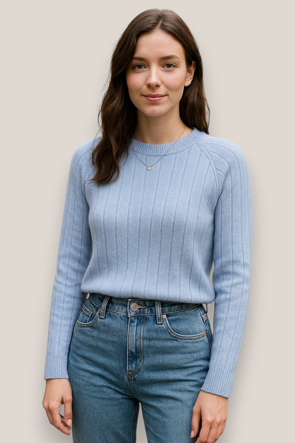 Amelia | Women’s Knit Long Sleeve Jumper, Crewneck Pullover, Relaxed Fit Sweater