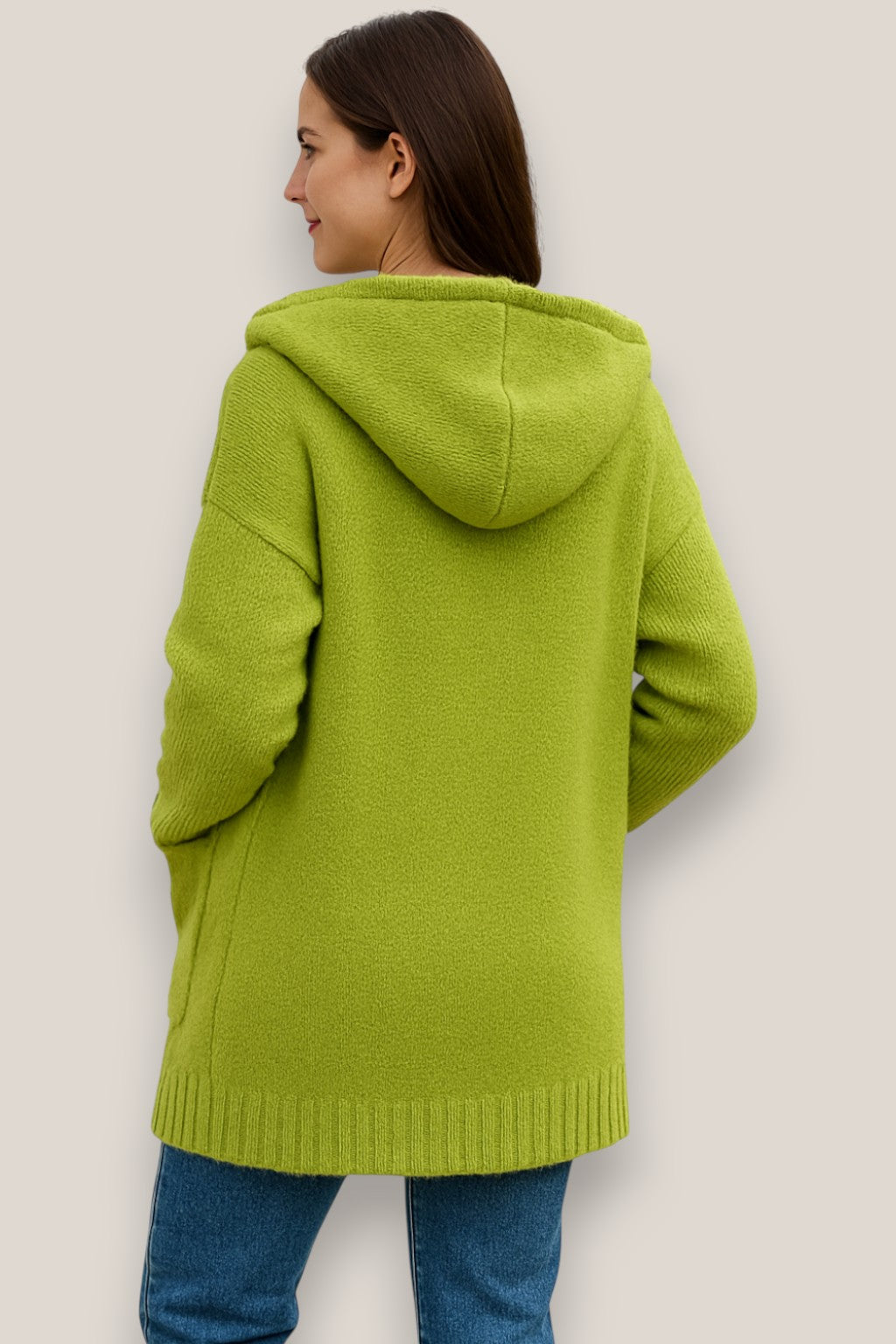 Elara | Women’s Knit Cardigan , Relaxed Fit Coat, Long Sleeve Long Winter Jacket