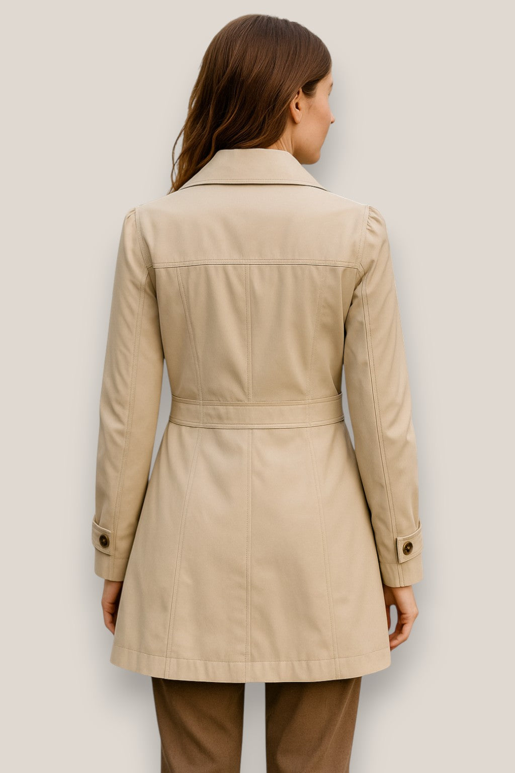Elowen | Women’s Winter Trench Coat, Elegant Single-Breasted Winter Coat, Warm Windbreaker