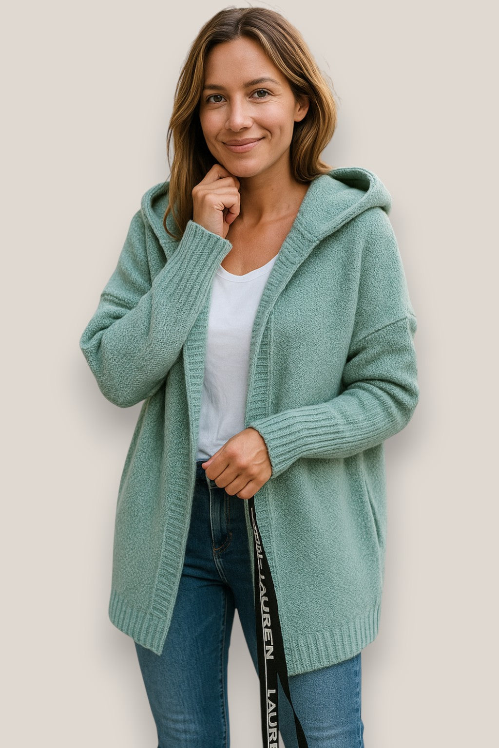 Elara | Women’s Knit Cardigan , Relaxed Fit Coat, Long Sleeve Long Winter Jacket