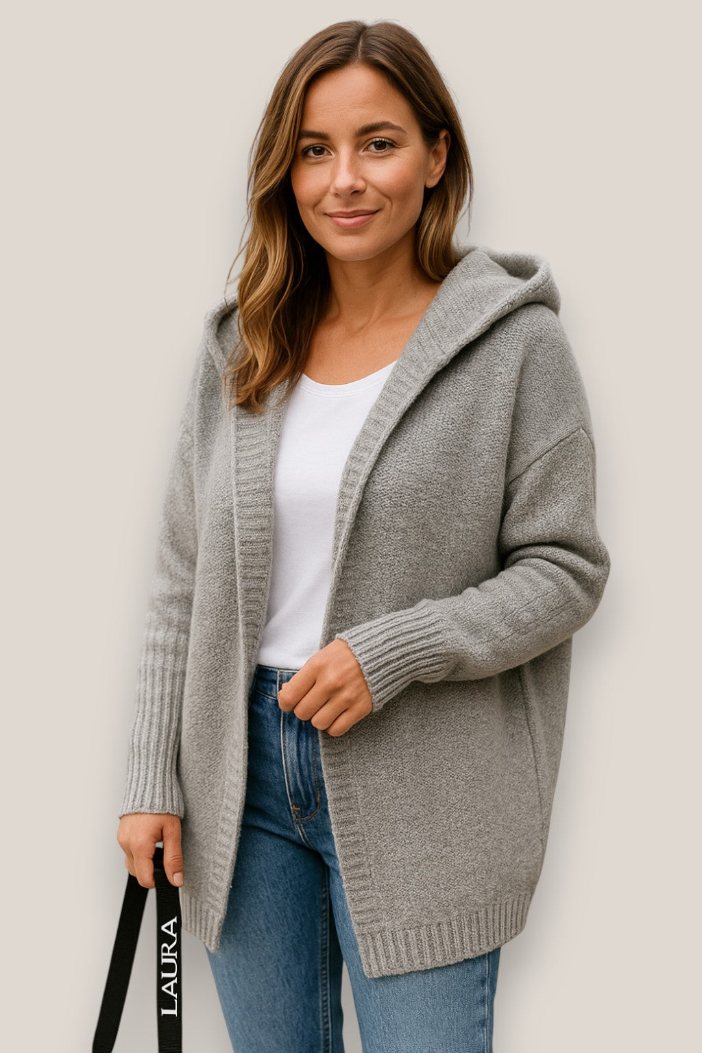 Elara | Women’s Knit Cardigan , Relaxed Fit Coat, Long Sleeve Long Winter Jacket
