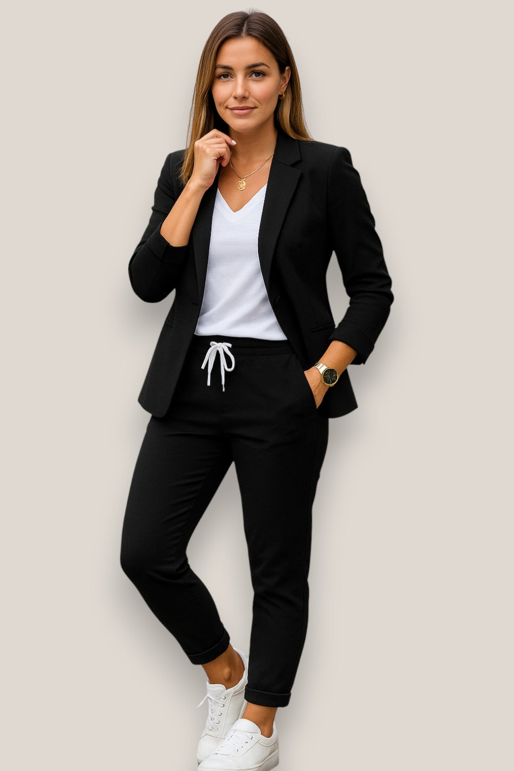 Elara | Women’s Business Suit Set, Elegant Two-Piece Blazer And Trousers Outfit