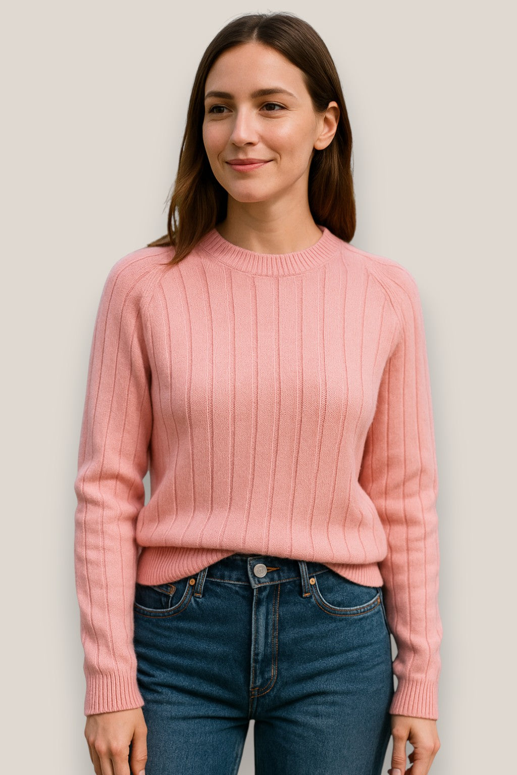 Amelia | Women’s Knit Long Sleeve Jumper, Crewneck Pullover, Relaxed Fit Sweater