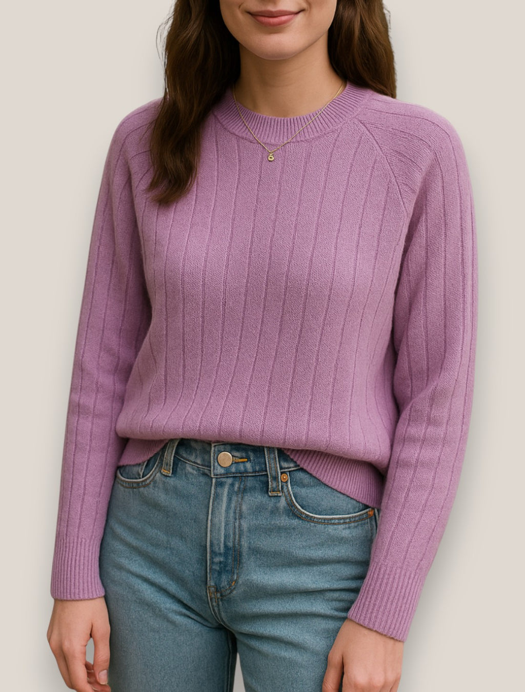 Amelia | Women’s Knit Long Sleeve Jumper, Crewneck Pullover, Relaxed Fit Sweater