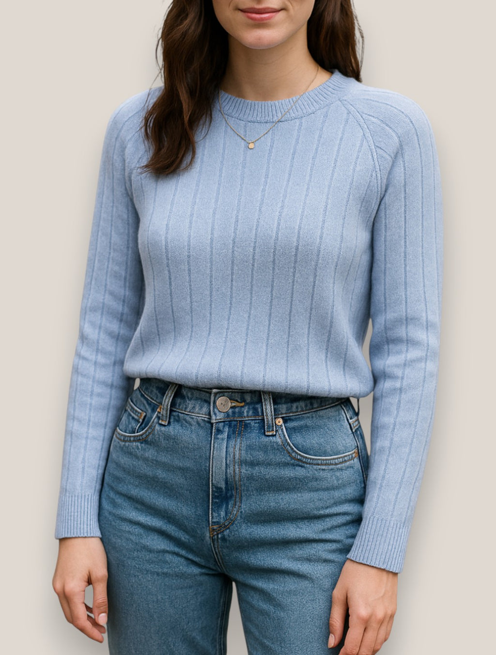 Amelia | Women’s Knit Long Sleeve Jumper, Crewneck Pullover, Relaxed Fit Sweater